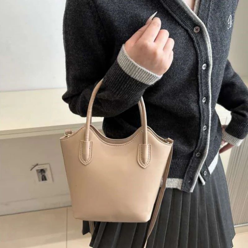 Mateamoda Mini Faux Leather Tote Bag Crossbody Bag Underarm Handbag