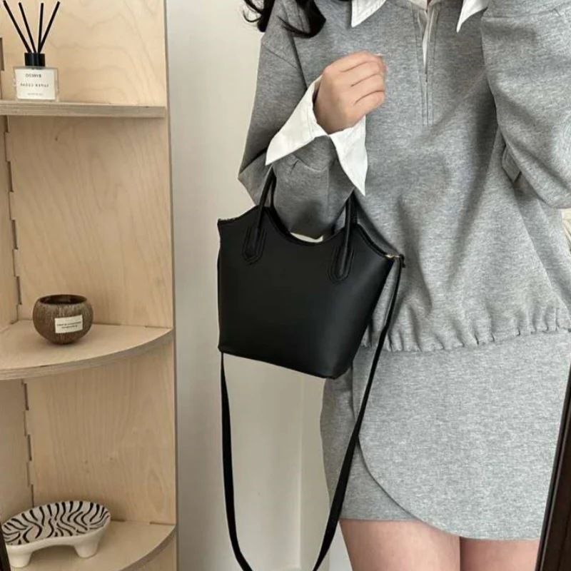 Mateamoda Mini Faux Leather Tote Bag Crossbody Bag Underarm Handbag