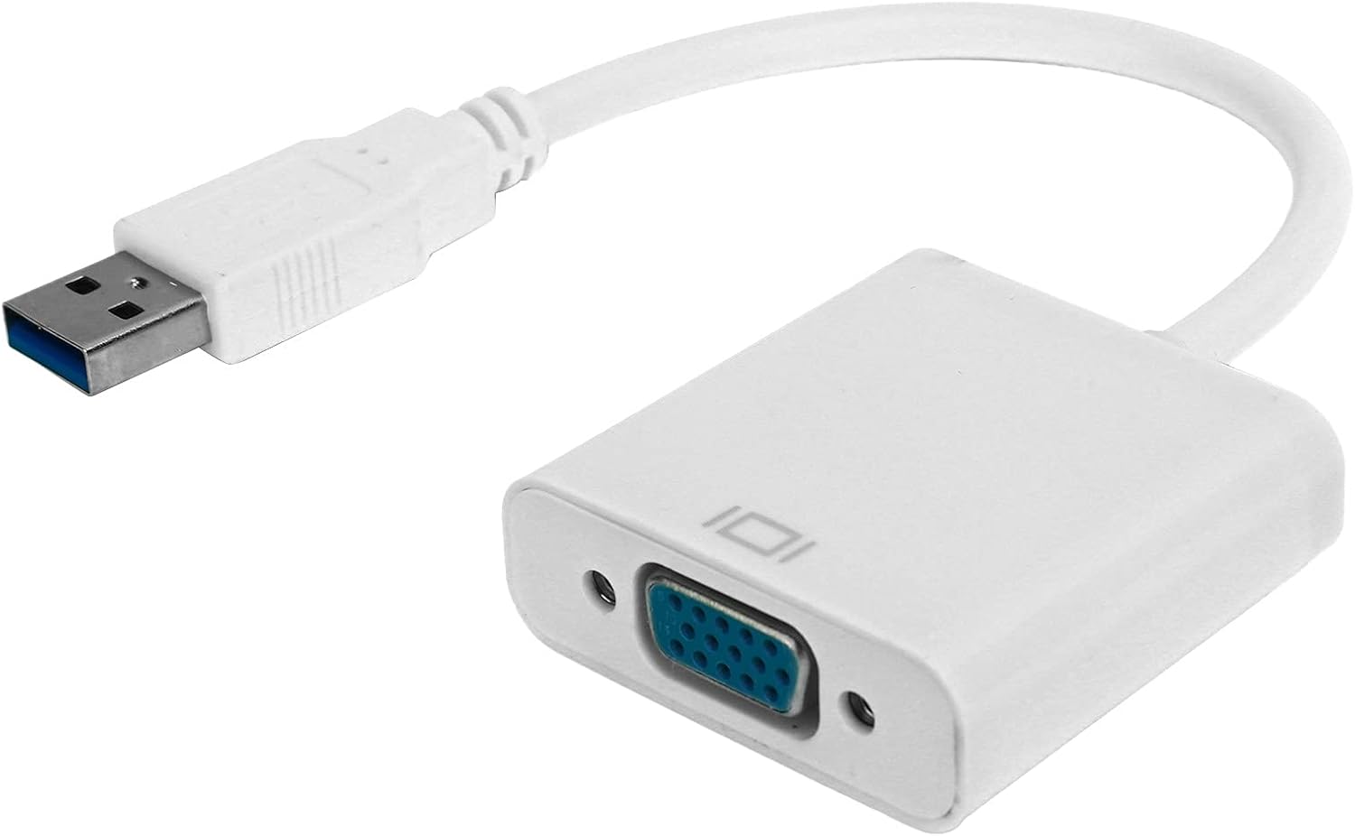 USB3.0 to VGA Converter, 5Gbps HD 1080P Adapter Cable, 15Pin Female External Video Card for Laptops, Desktops, Monitors, Projectors, TVs