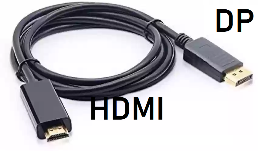 1METER DisplayPort to HDMI Display Cable, Uni-Directional, 4k@30Hz, 1920x1200, 1080p, Gold-Plated Plugs, 6 Foot