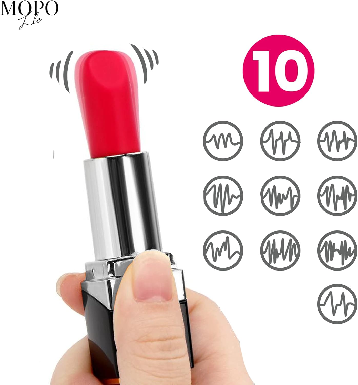 Bullet Lipstick G Spot Vibrator - Lipstick Shaped Tip with 10 Vibration Modes Discreet Pocket Womens Vibrator for Her, Rechargeable Soft Powerful Vibrating Adult Toy Silver - image 3