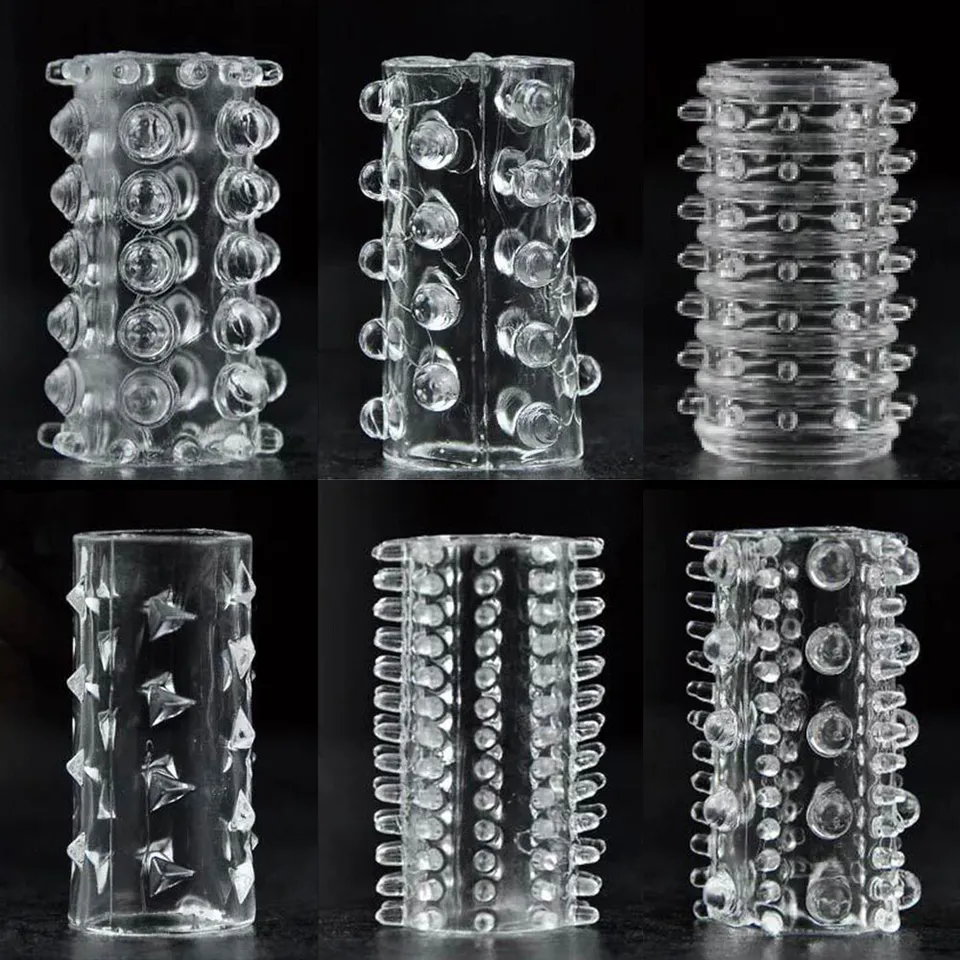 6pc stretchy Stay Hard Cock Power Penis Sleeve Set of 6pcs Clear - image 5