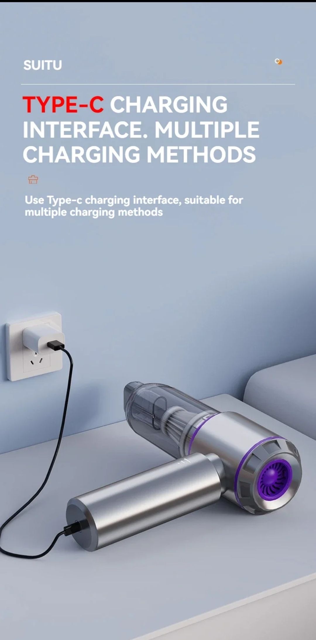 High Power Handheld Car Vacuum Cleaner, Portable Cleaning Machine, Cordless, Brushless Motor, Powerful Air Duster, Home Appliance