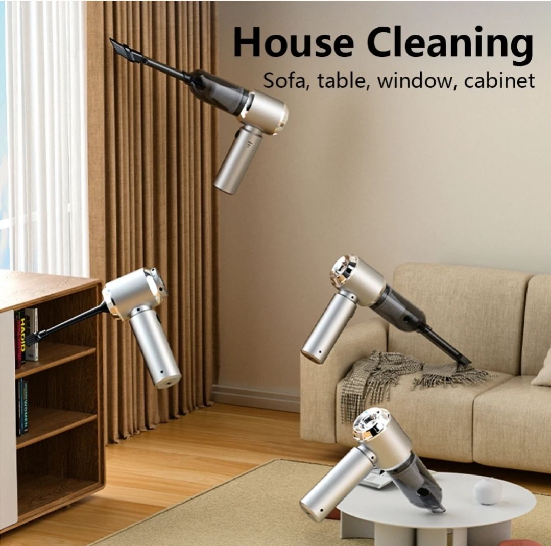 High Power Handheld Car Vacuum Cleaner, Portable Cleaning Machine, Cordless, Brushless Motor, Powerful Air Duster, Home Appliance