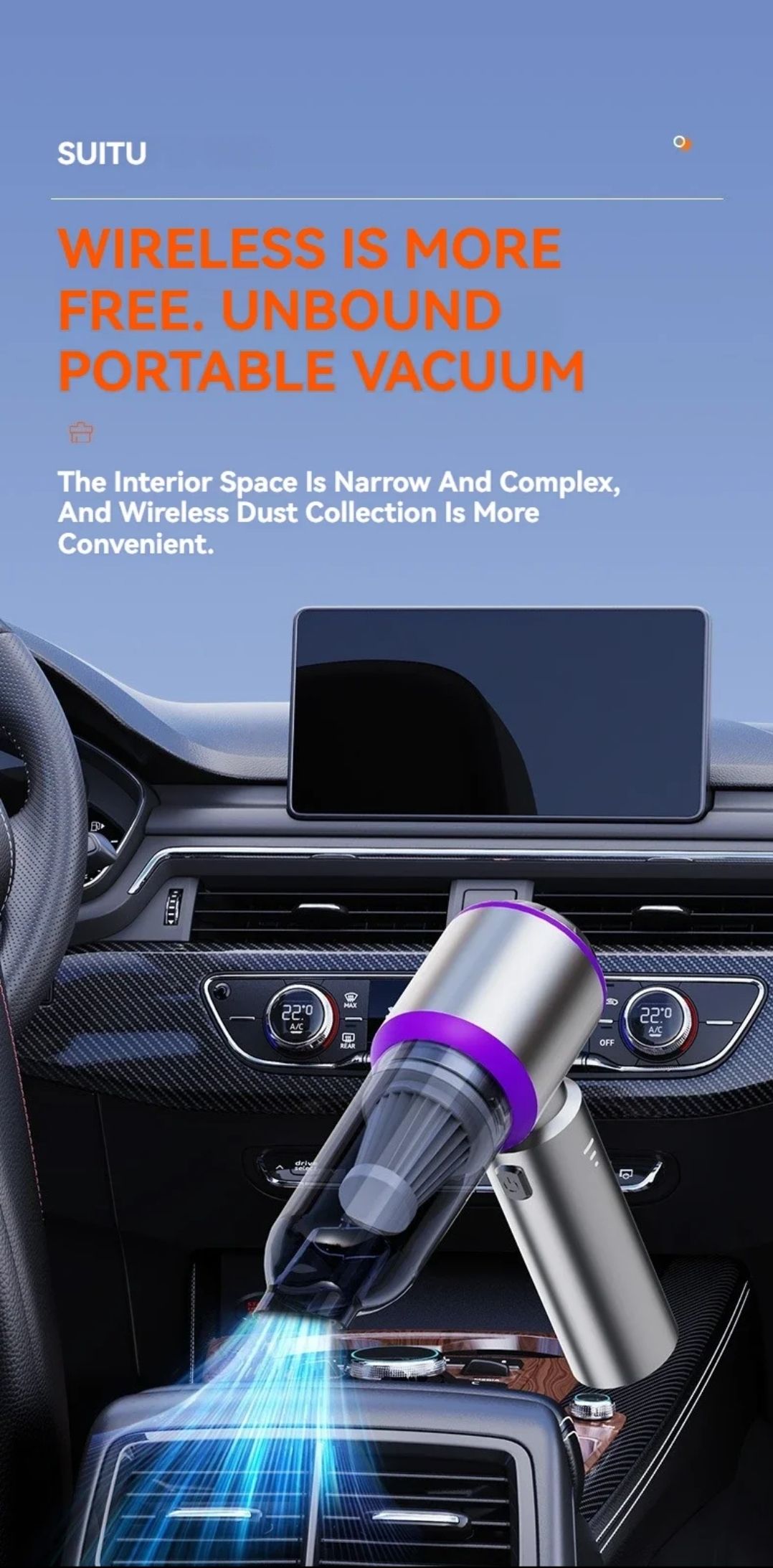 High Power Handheld Car Vacuum Cleaner, Portable Cleaning Machine, Cordless, Brushless Motor, Powerful Air Duster, Home Appliance