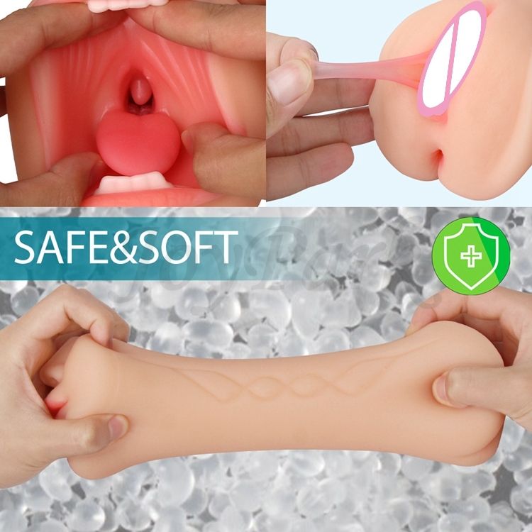 Hand held Sex Adults Realistic Oral Clit Vagina For Men Tight pocket Pussy Male Portable Masturbator Cup Deep Throat Tongue Toys with teeth