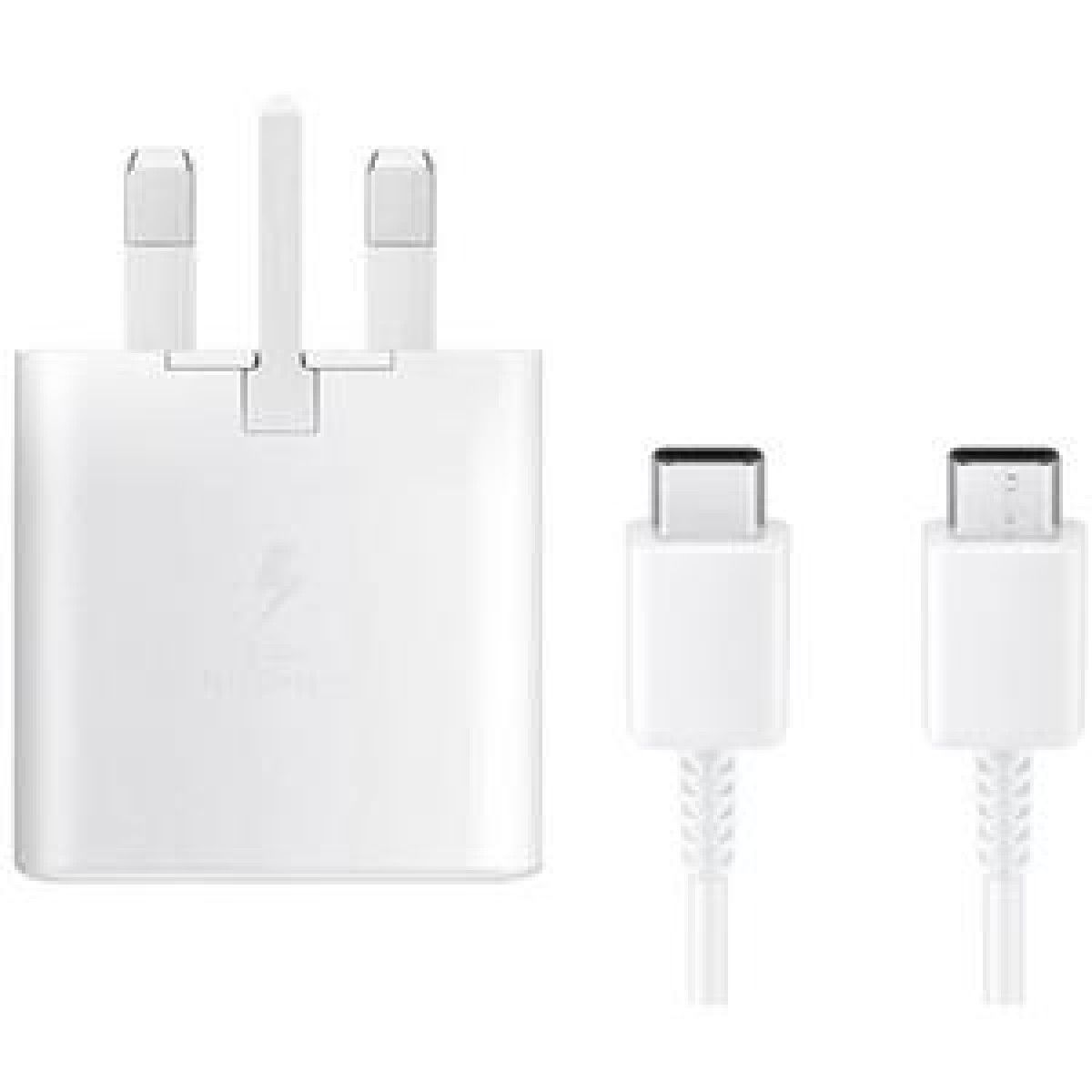 Samsung Original 25W USB-C Super Fast UK Mains Wall Charger & USB-C Cable for Galaxy A70,A70s,A71,A71 5G,A72,A52,A52 5G,A25 5G,A05s,A53 5G & Also includes Type C Cable
