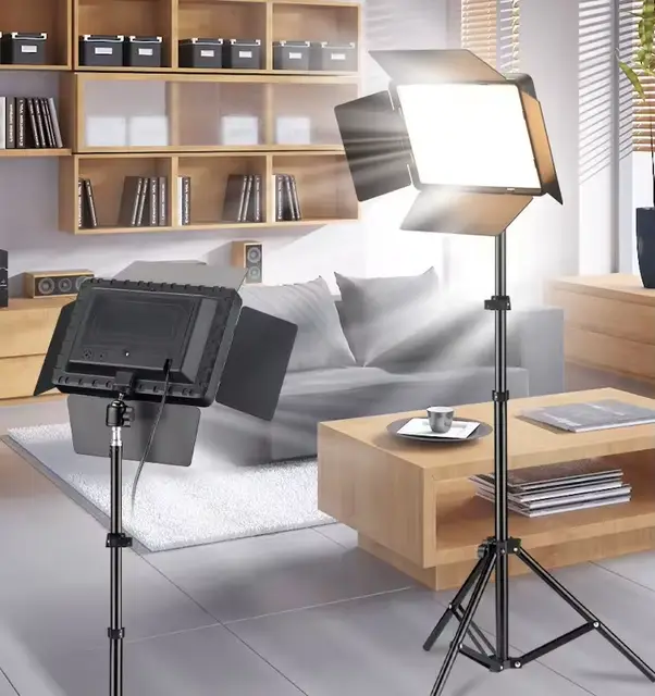 LED Video Fill Light,3200K-5500K Dimmable Photography Lighting Kit for YouTube Tiktok Video Recording,Game Streaming RL1200 WITH REMOTE, compatible with DSLR cameras