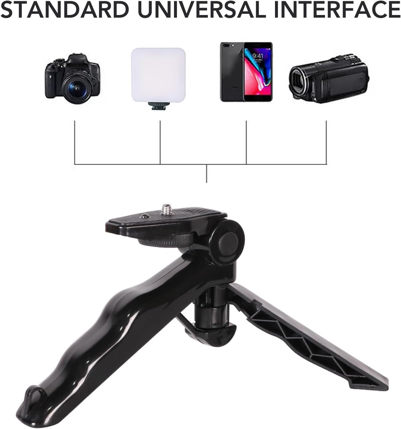 Smartphone Video Microphone bluetooth shutter remote Kit with LED Light, Tripod and Intelligent Noise Reduction Vlog for Live Streaming Online Education for Filmmakers