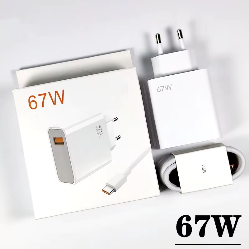 MI 67 W USB Charger for Xiaomi 13 12S Ultra 12 Lite 12 11T Mi 11 Ultra Redmi Note 11 Pro, USB Turbo Charge Power Supply Quick Charger Charger Plug with Type C Charging Cable 1 m for Mi Poco F4 X4 GT X
