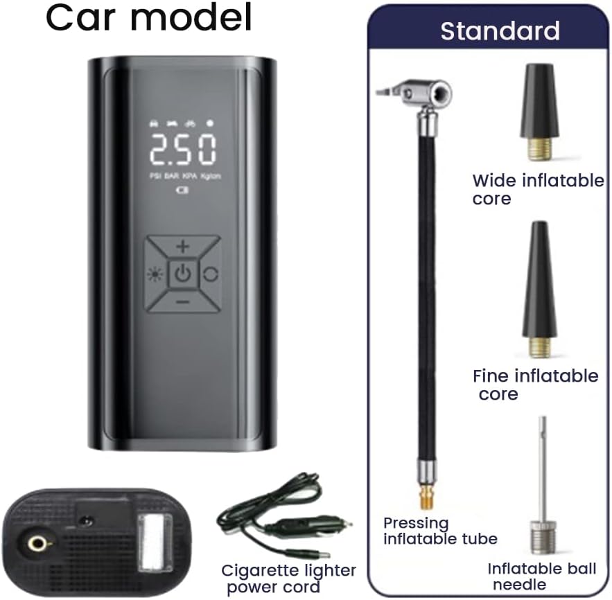 150psi Portable Car DIGITAL Air compressor Pump Tyre Inflator Smart Inflator Electric vehicle bicycle ball Inflator Pump - 120w - 12v - 150psi