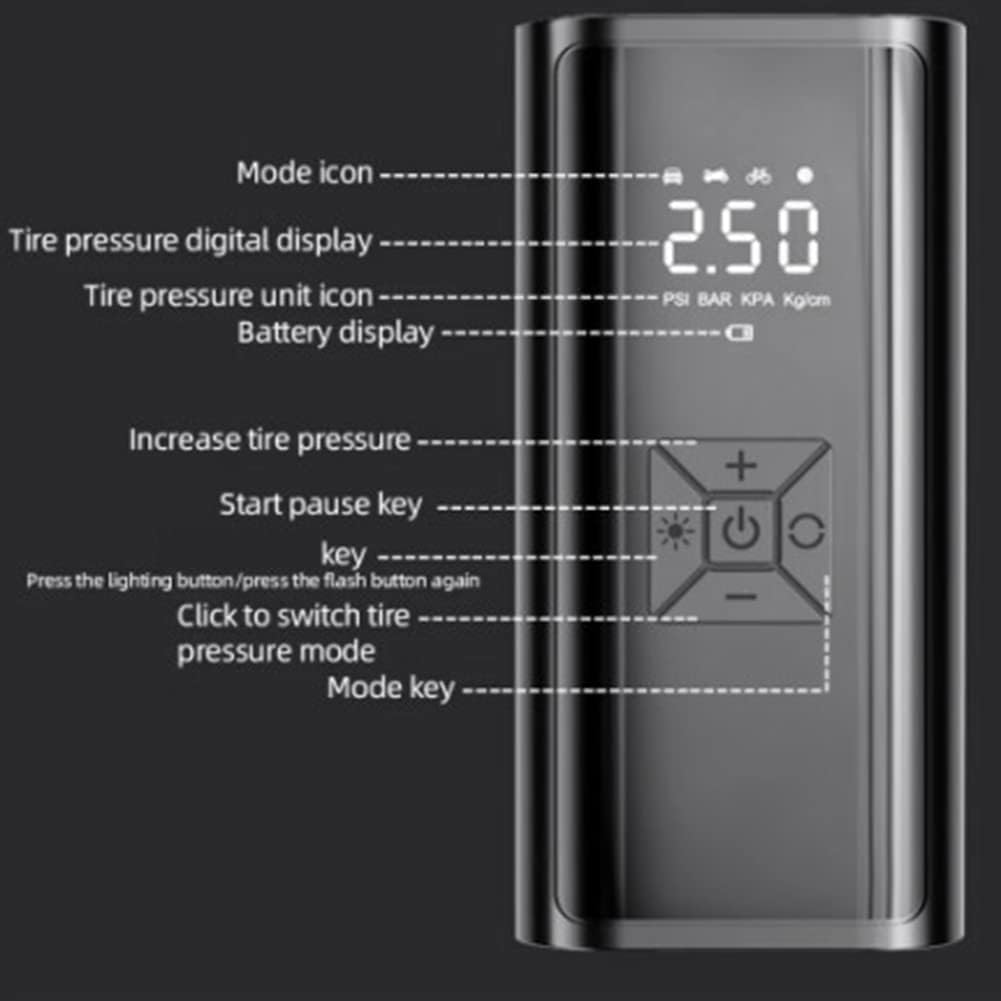 150psi Portable Car DIGITAL Air compressor Pump Tyre Inflator Smart Inflator Electric vehicle bicycle ball Inflator Pump - 120w - 12v - 150psi