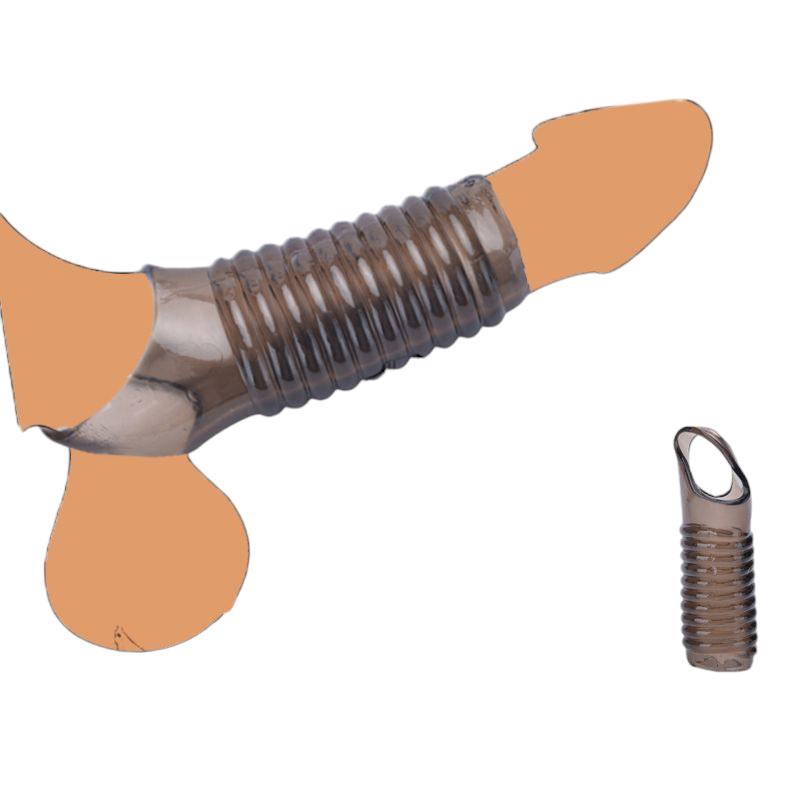 Cock Rings for Men, Reusable Penis Enlarge Sleeves Girth, Stronger Erection Enhancement Sex Toys Silicone Penis Rings for Men Transparent Black