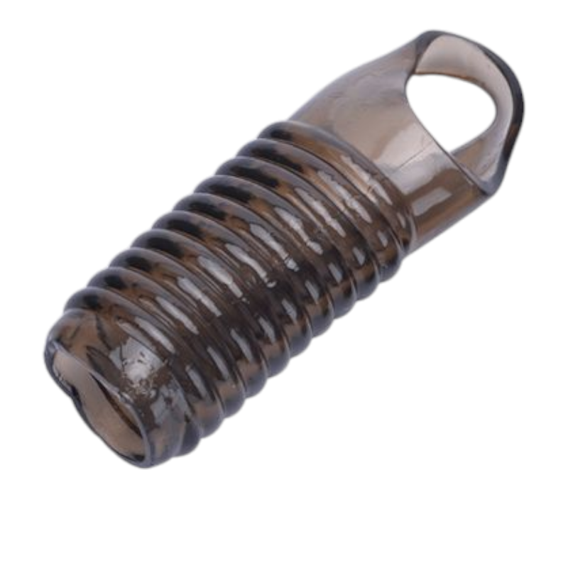 Cock Rings for Men, Reusable Penis Enlarge Sleeves Girth, Stronger Erection Enhancement Sex Toys Silicone Penis Rings for Men Transparent Black