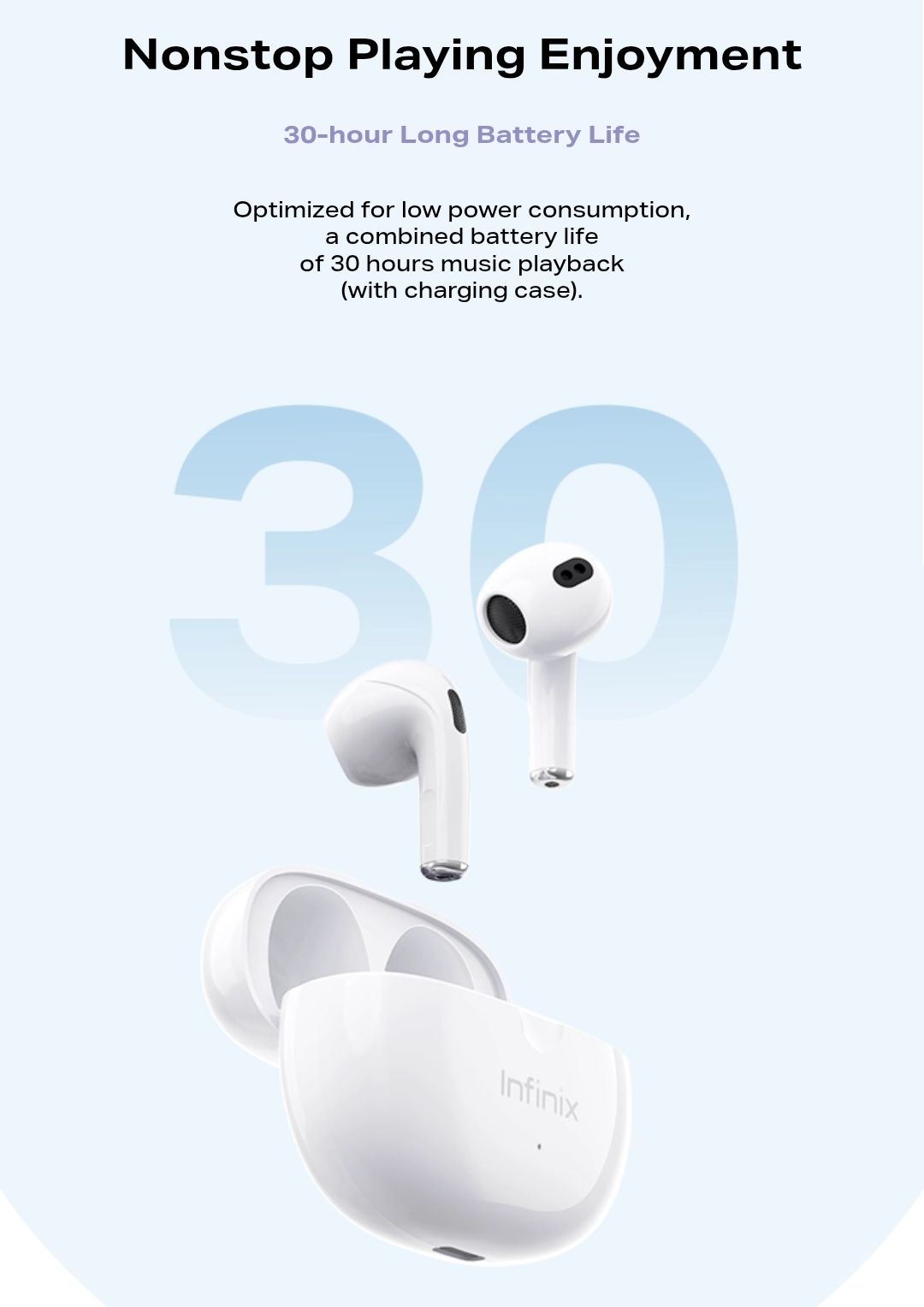 Infinix XBuds 3 lite Wireless Bluetooth headphones with DUAL MIC ENC Earbuds and Charging case