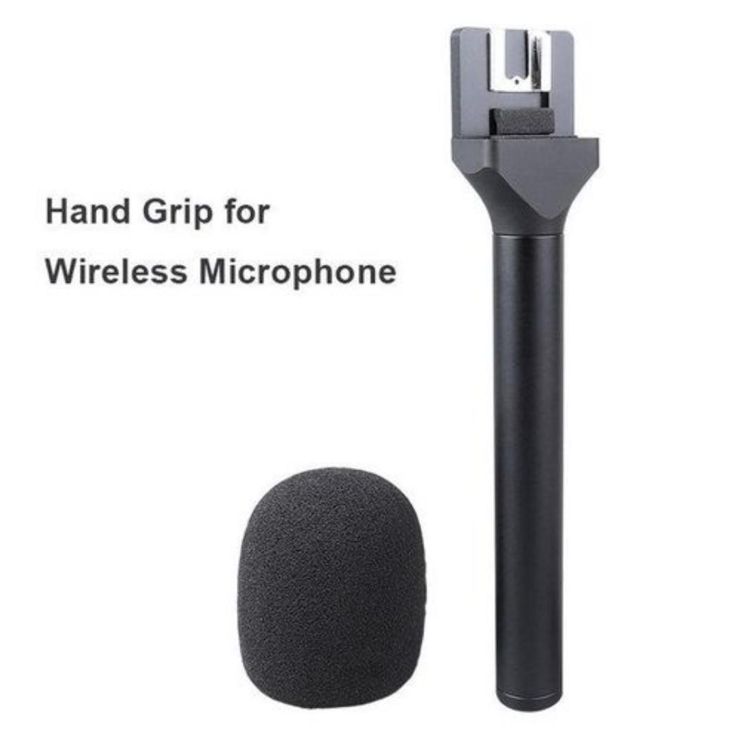 Wireless Interview Microphone Adapter Handheld Mount Holder for DJI Mic Stand, Holder for DJI Mic 1/2 / Rode Wireless GO II,  for Hollyland Lark M1 /C1 / 150 / Synco G1/A2 / Movo and More