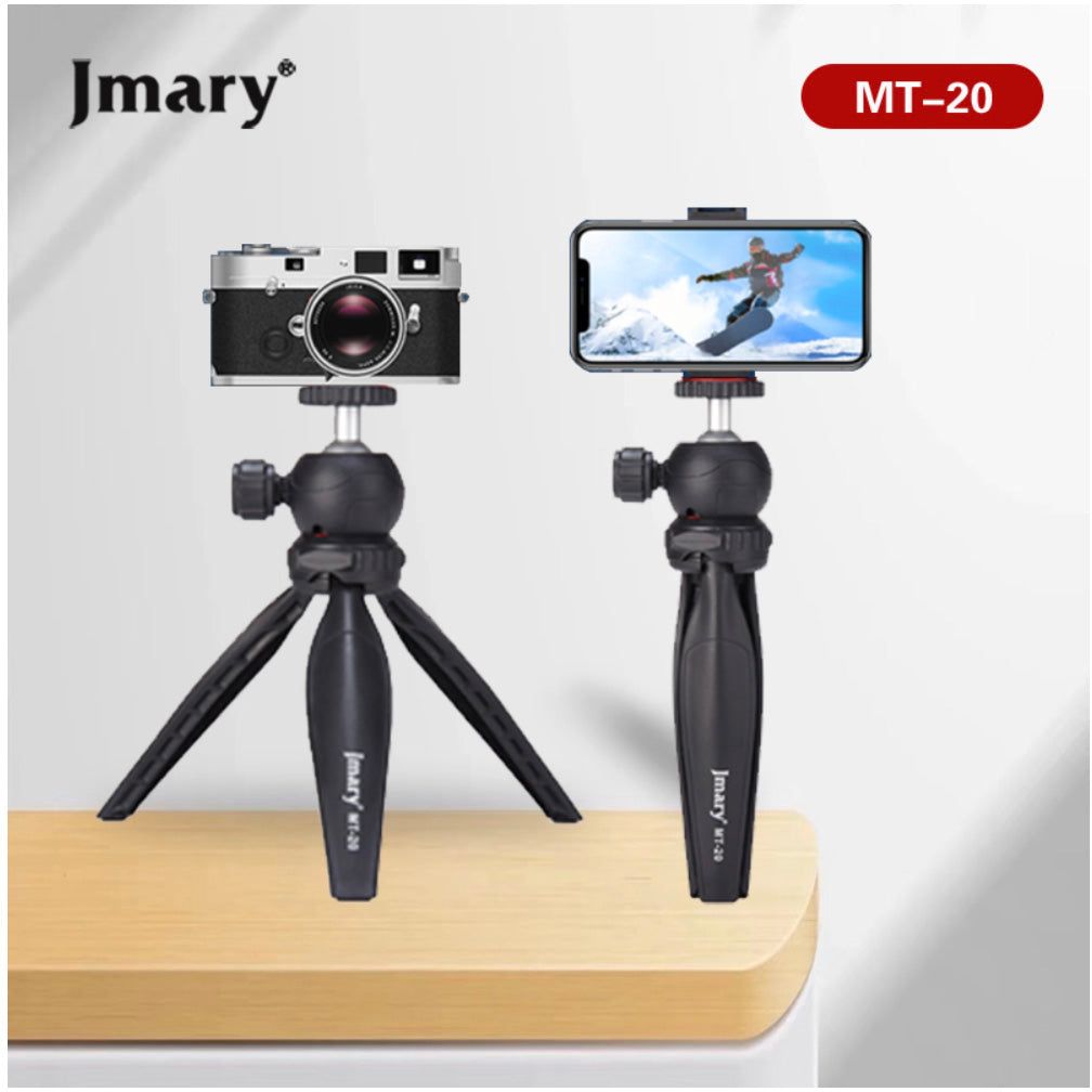 Jmary MT-20 Mini Tripod Stand Table Top Mini Portable Fold-able Tripod suitable for PHONE \ GO PRO \ CAMERA