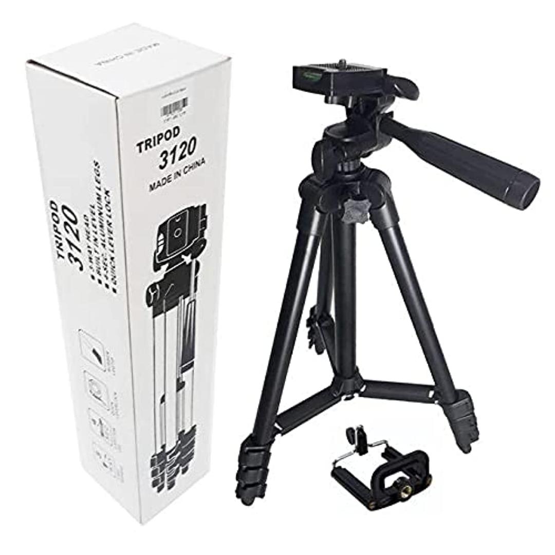 3120 Tripod Stand for Phone and Camera Adjustable Aluminium Alloy Tripod Stand 1020cm max height