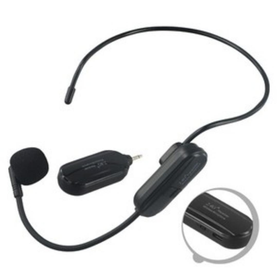 2.4G Wireless Microphone Headset Working Time 6H 100ft Range Headset Mic and Handheld Mic 2 In 1 Professional Voice Amplifier Headset Microphones for Karaoke Speaker Amplifier PA System Teaching