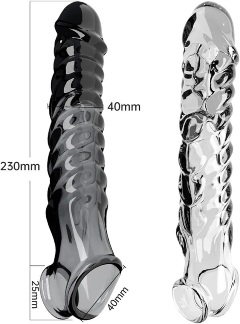 Extend Penis Enlargement Sleeve Vibrator Cock Ring Reusable Condoms Sex Toys for Men G Spot Vibrating Delay ring Ejaculation - image 3