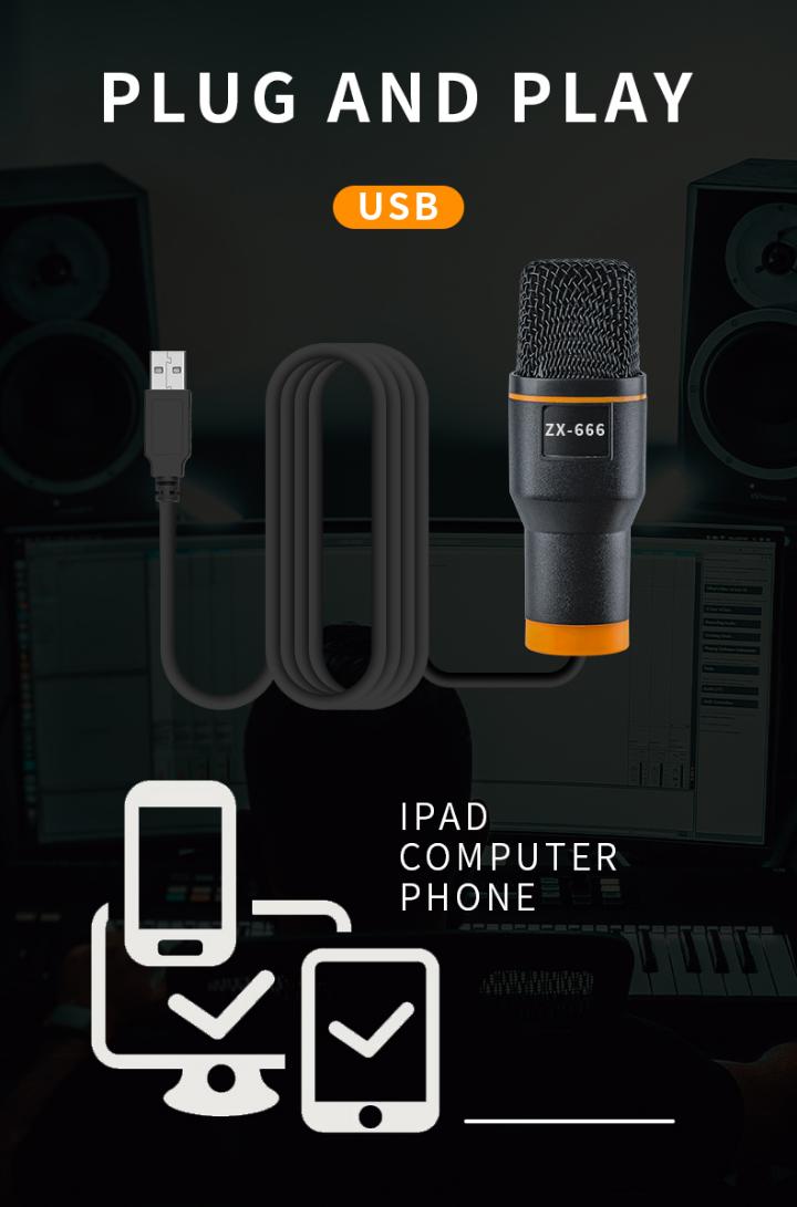 RGB Streaming USB Microphone, Condenser, Microphones for Laptop, Computer Recording, Studio, YouTube,