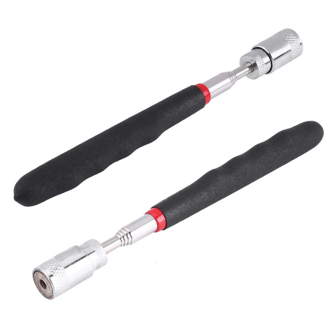 Magnet Pick Up Tool, Nuts and Bolts Pick Up Tool Telescopic Magnetic Pick Up Tool with LED Light for Picking Up Nuts and Bolts
