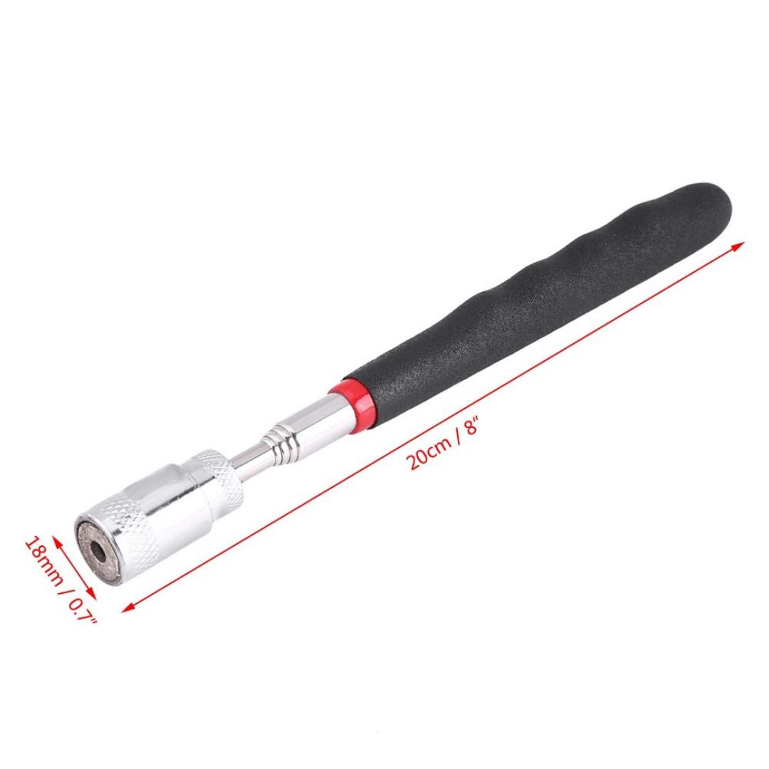 Magnet Pick Up Tool, Nuts and Bolts Pick Up Tool Telescopic Magnetic Pick Up Tool with LED Light for Picking Up Nuts and Bolts