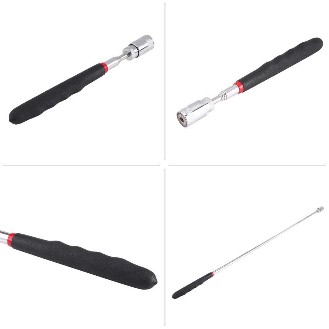 Magnet Pick Up Tool, Nuts and Bolts Pick Up Tool Telescopic Magnetic Pick Up Tool with LED Light for Picking Up Nuts and Bolts