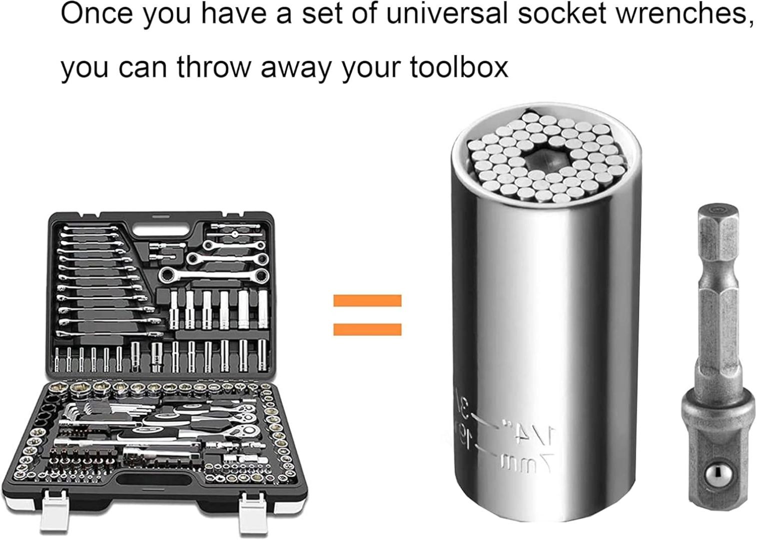 Universal Socket Wrench Multi-function Socket Ratchet Hand Drill Motorcycle Repair Socket Magic Socket Spark Plug