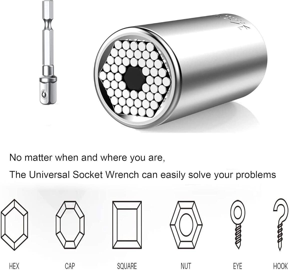 Universal Socket Wrench Multi-function Socket Ratchet Hand Drill Motorcycle Repair Socket Magic Socket Spark Plug