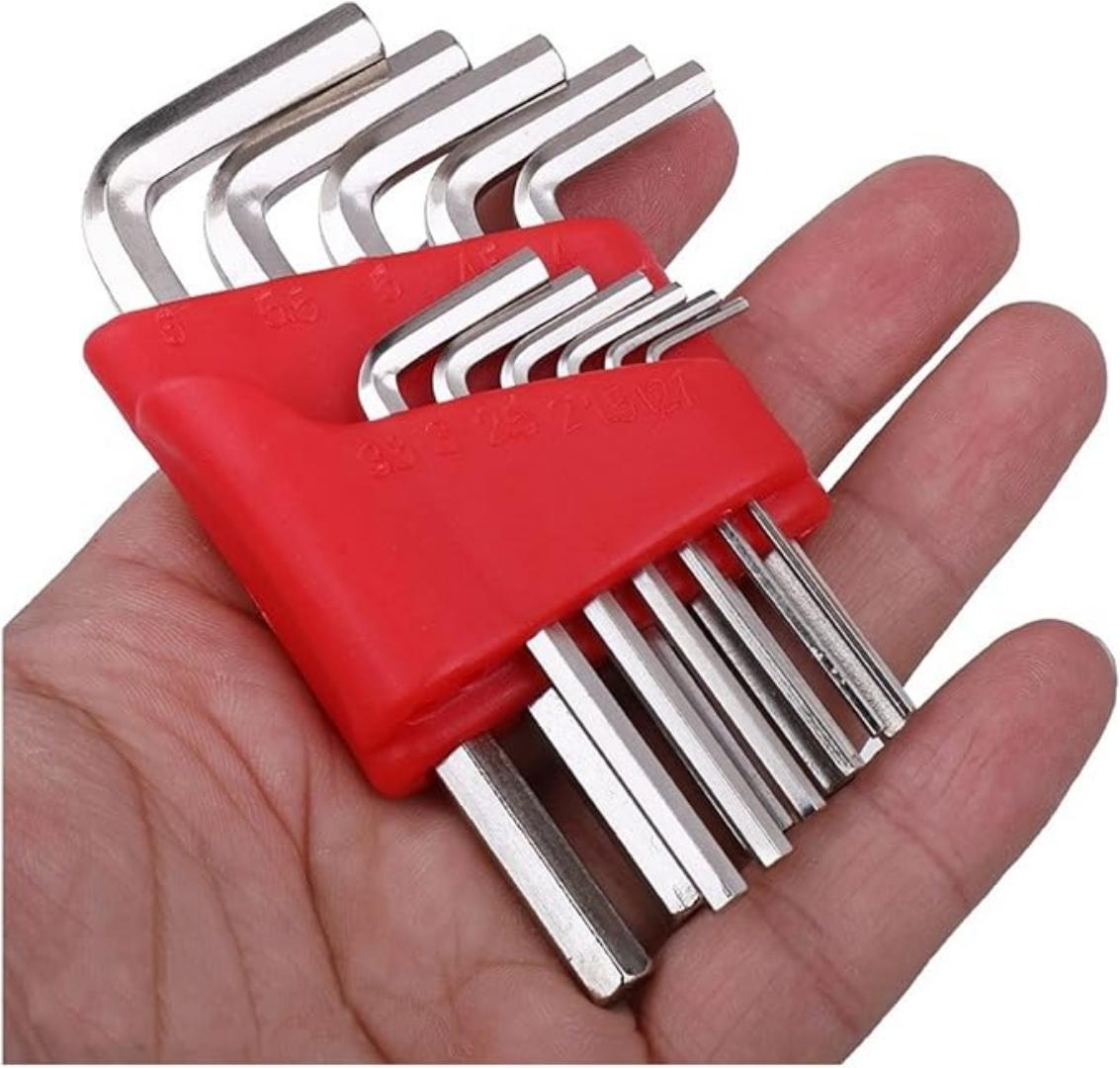 Allen Key Set 11 Pcs Allen Wrench Metric3.5mm - 6mm Inch L Wrench Double-End Screwdriver Allen Key Short Arm Tool Set Easy to Carry in The Pocket Hex Key Set