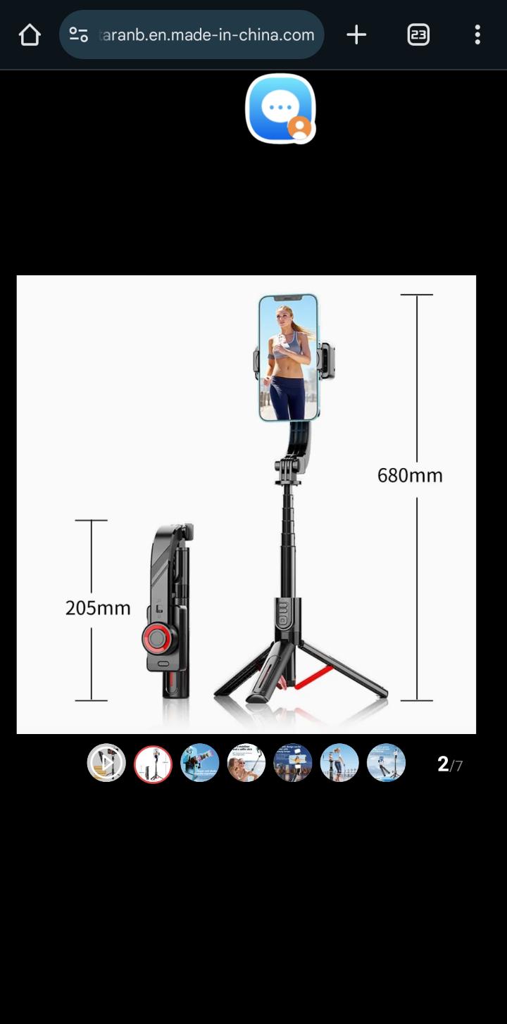 C08 Handheld Cell Phone Stabilizer Gimbal 1 Axis Phone Stable Tripod with Wireless Remote 360 Rotation Selfie Stick