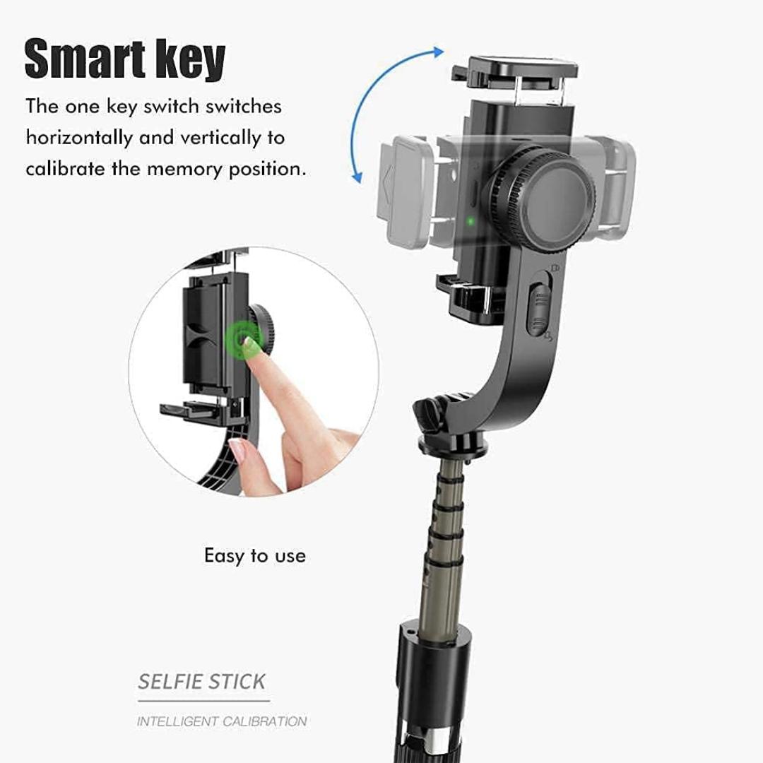 C08 Handheld Cell Phone Stabilizer Gimbal 1 Axis Phone Stable Tripod with Wireless Remote 360 Rotation Selfie Stick