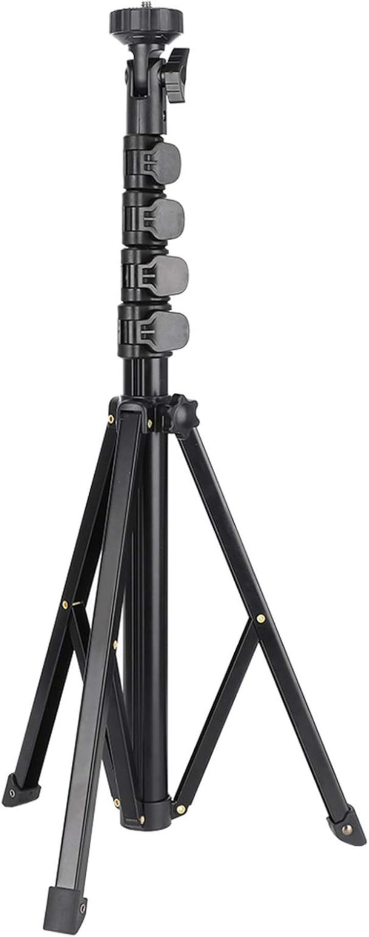 1.6M Aluminium Alloy Multifunctional Mobile Phone Adjustable HEAVY DUTY Mobile Phone Holder Live Photography Tripod Stand - Black