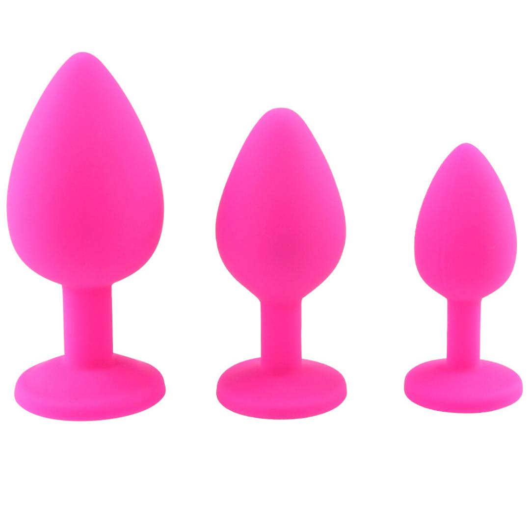 Soft Silicone Anal Butt Plug Prostate Massager Adult Anal Plug Bullet vibrator Esbian Gay Sex Toys For Women Men - Pink