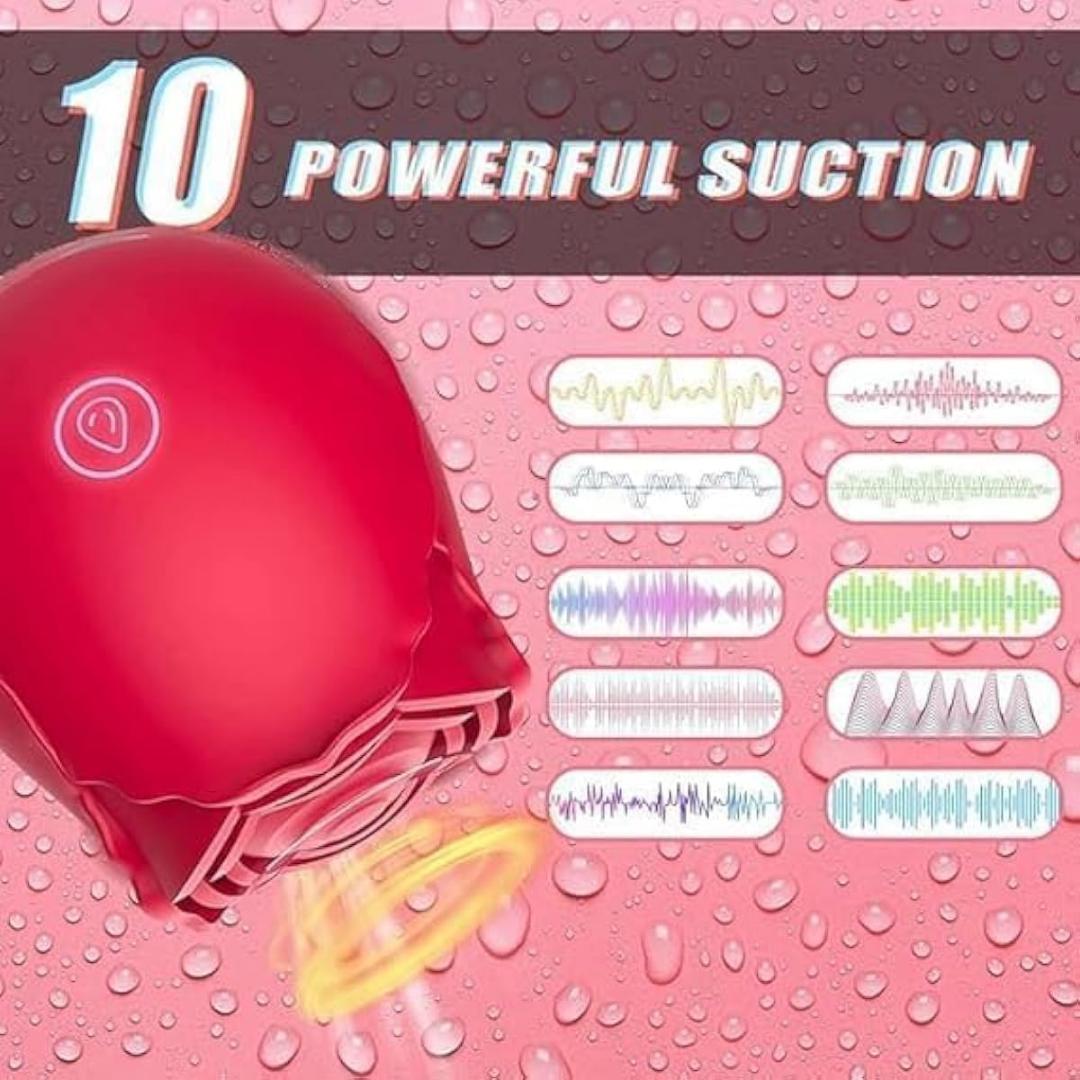 Portable Rose Sucking Vibrator Strong Shock Teasing LICKER Sex Toy For Women - image 2