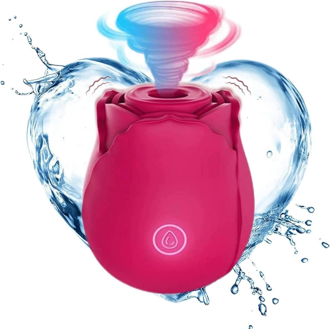 Portable Rose Sucking Vibrator Strong Shock Teasing LICKER Sex Toy For Women