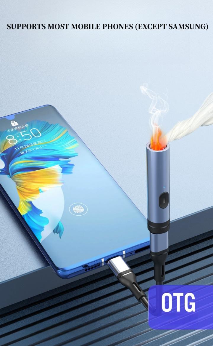 Cigarette lighter USB-C Explosion-proof Smoke Igniter, External Windproof, Fast Heating Point - PLUG & USE