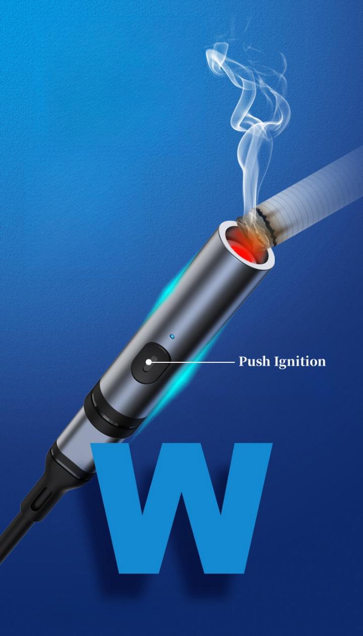 Cigarette lighter USB-C Explosion-proof Smoke Igniter, External Windproof, Fast Heating Point - PLUG & USE