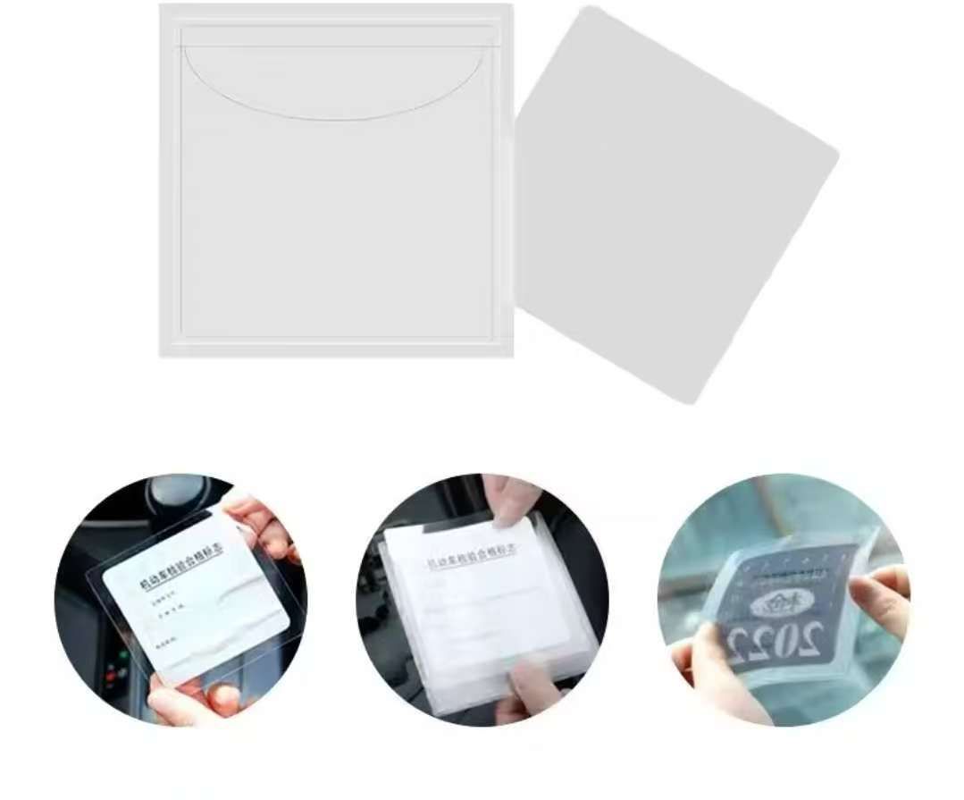 Car Styling Insurance Safe Stickers Tear-Free Bag Annual Electrostatic Inspection Sign Pouch Windshield ESD Sticker Accessories