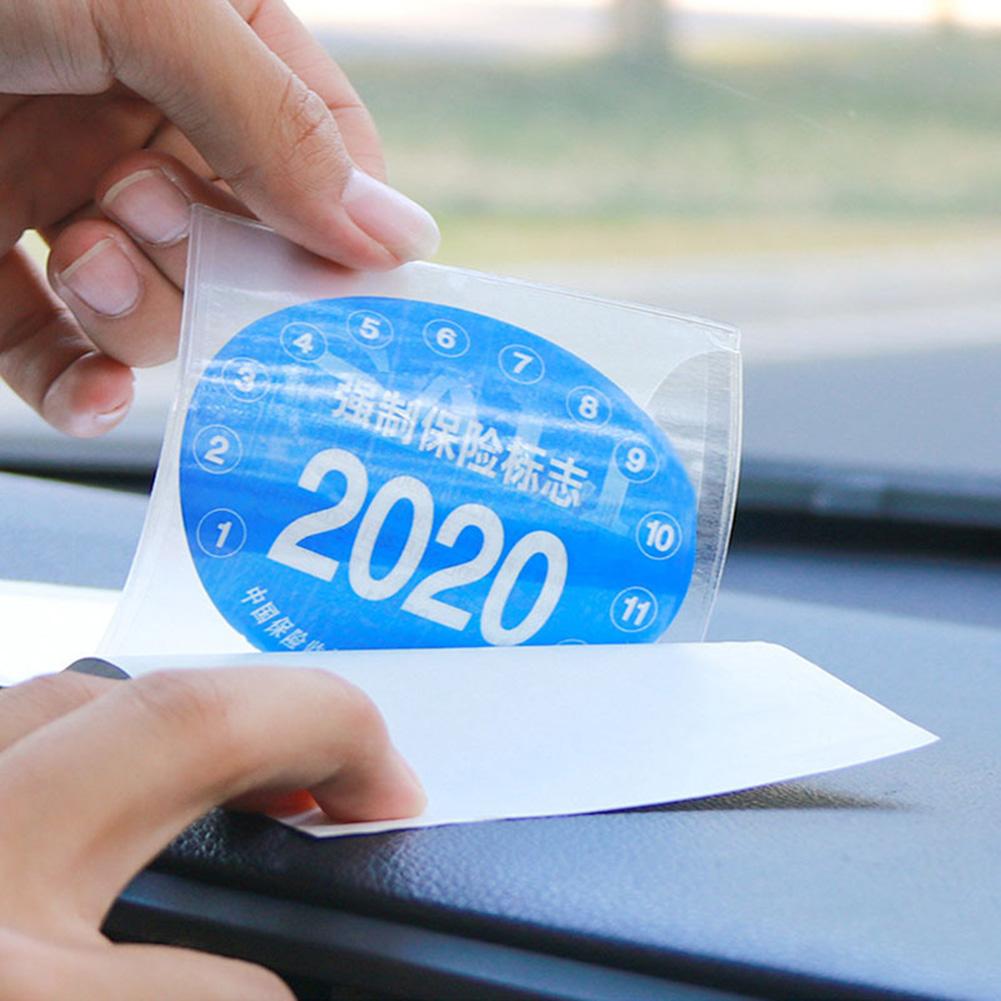 Car Styling Insurance Safe Stickers Tear-Free Bag Annual Electrostatic Inspection Sign Pouch Windshield ESD Sticker Accessories