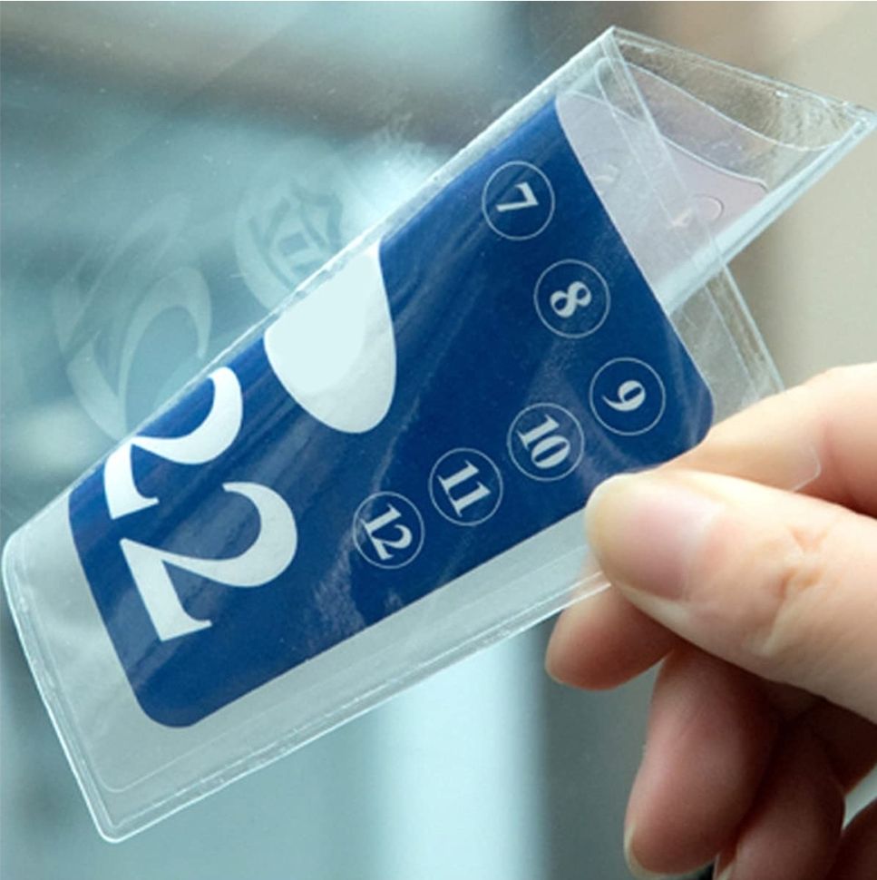 Car Styling Insurance Safe Stickers Tear-Free Bag Annual Electrostatic Inspection Sign Pouch Windshield ESD Sticker Accessories