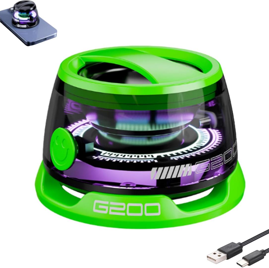 G200 Portable Bluetooth Speaker RGB Magnetic Mini Speaker BT5.4 with 4 Hours Playtime Phone Holder Universal Fit Travel