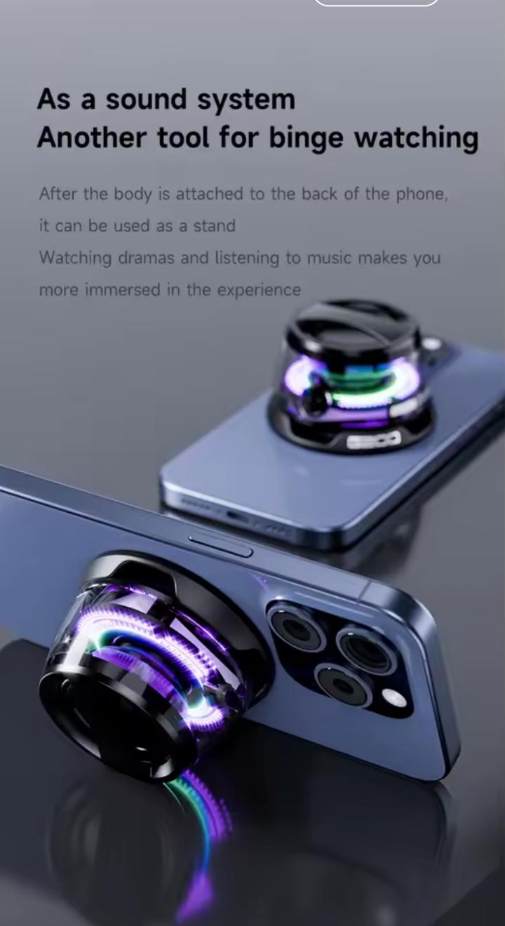 G200 Portable Bluetooth Speaker RGB Magnetic Mini Speaker BT5.4 with 4 Hours Playtime Phone Holder Universal Fit Travel