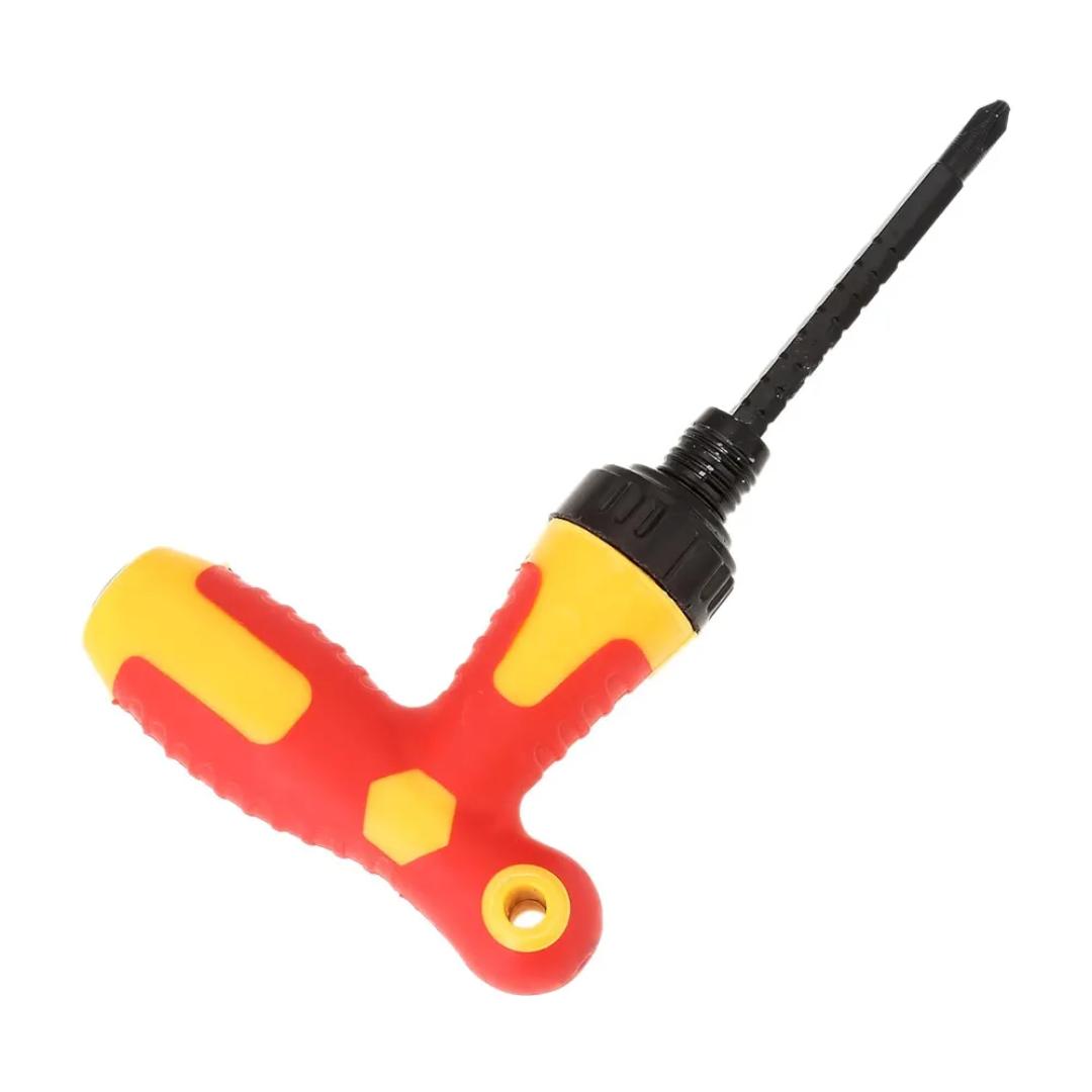 Ratchet Wrench T Handle Ratchet STAR FLAT Screwdriver Multi Use Screwdriver Handle File Manual Wooden Handle