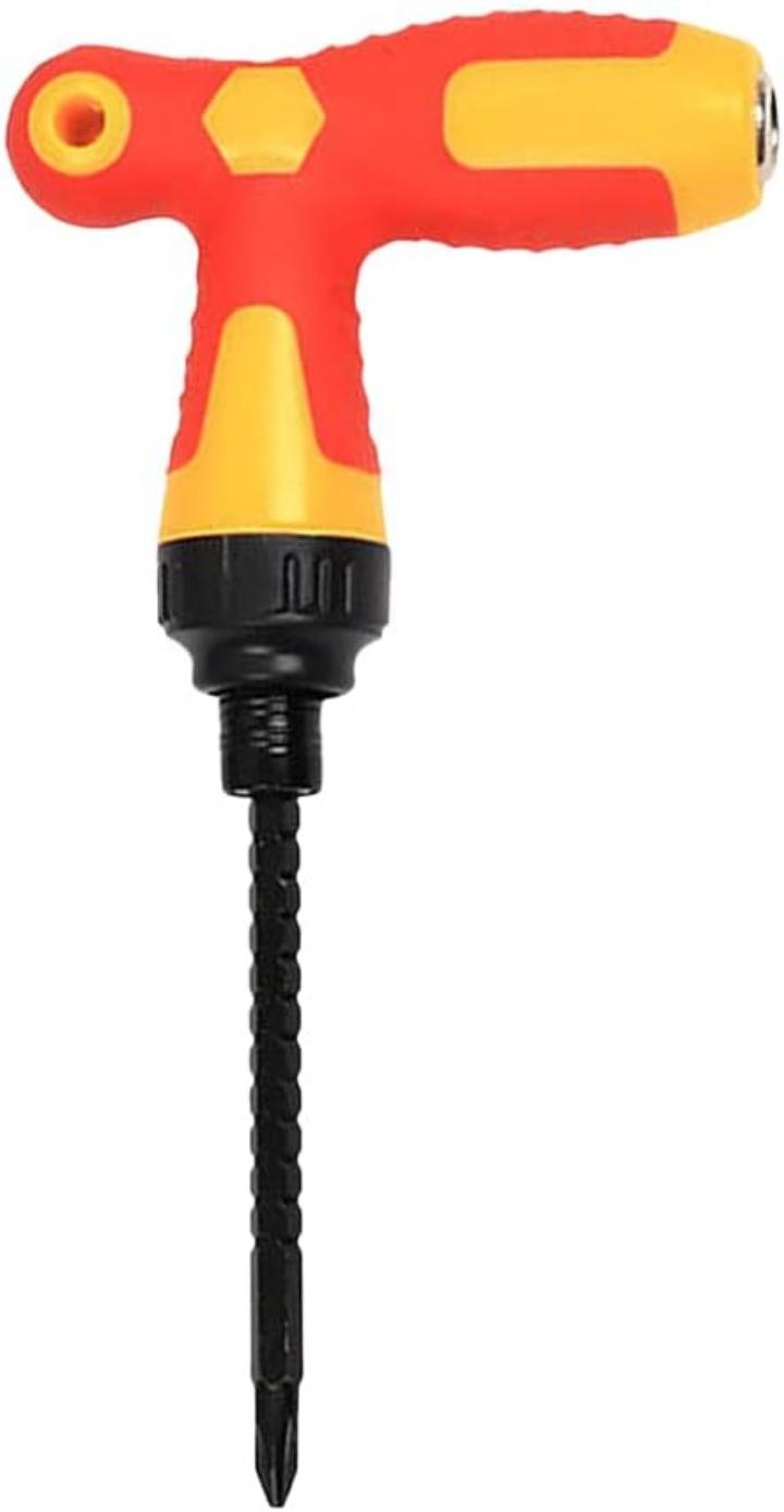 Ratchet Wrench T Handle Ratchet STAR FLAT Screwdriver Multi Use Screwdriver Handle File Manual Wooden Handle