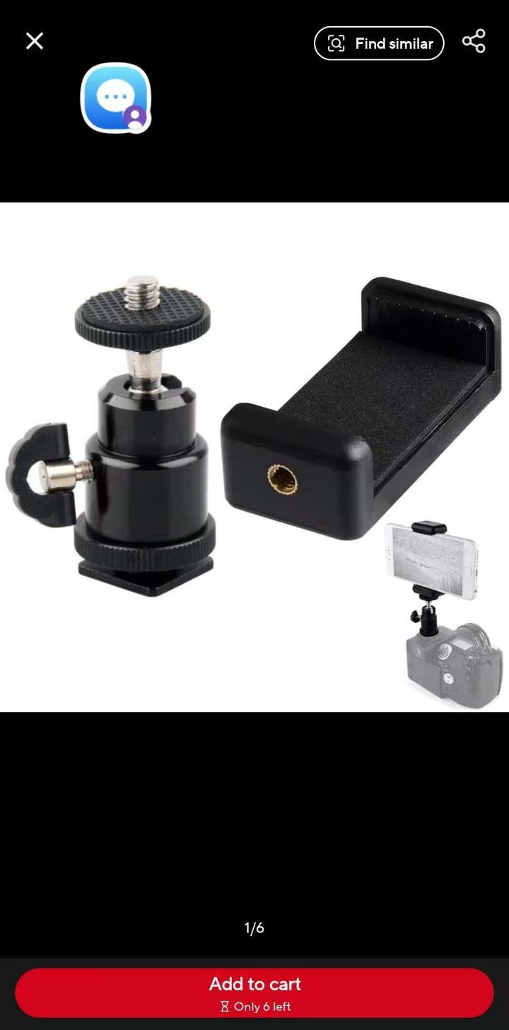 Universal Camera Flash Hot Shoe Mount Adapter Phone Tripod Holder Clip Cold Shoe Adjustable Clamp for DSLR Camera Bracket Camcorder Ring Light, for Canon Nikon Sony, for iPhone Photography Vlogging