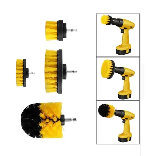 4in1 Electric Drill Cleaning Brush Head Set, Circular Multifunctional disc Brush Head, Multi-Color Classification Cleaning Brush