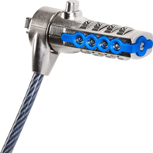 Heavy Duty 4 Digit Code Combination Steel Cable Lock for Laptops and Electronics Security Resettable combination laptop cable lock
