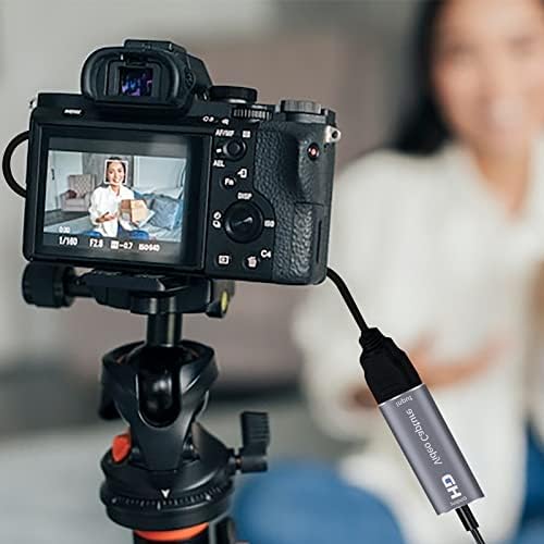 4K HDMI Capture Card, Cam Link Video Capture Card HDMI to 1080P Type-C for Windows Mac OS System for Streaming Gaming Meeting with USB C Adapter to Adjust PS3 4, Switch, Xbox